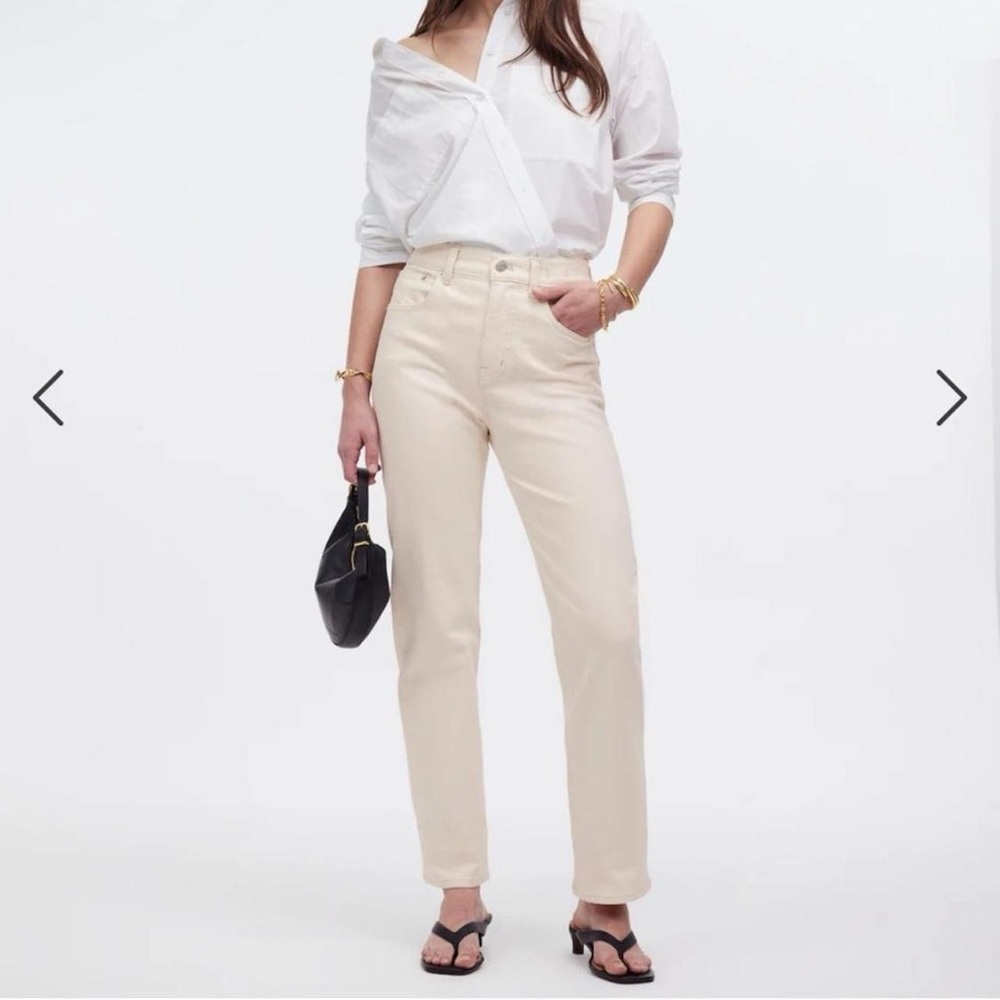 Madewell 90s straight canva cream color 25 Tall
